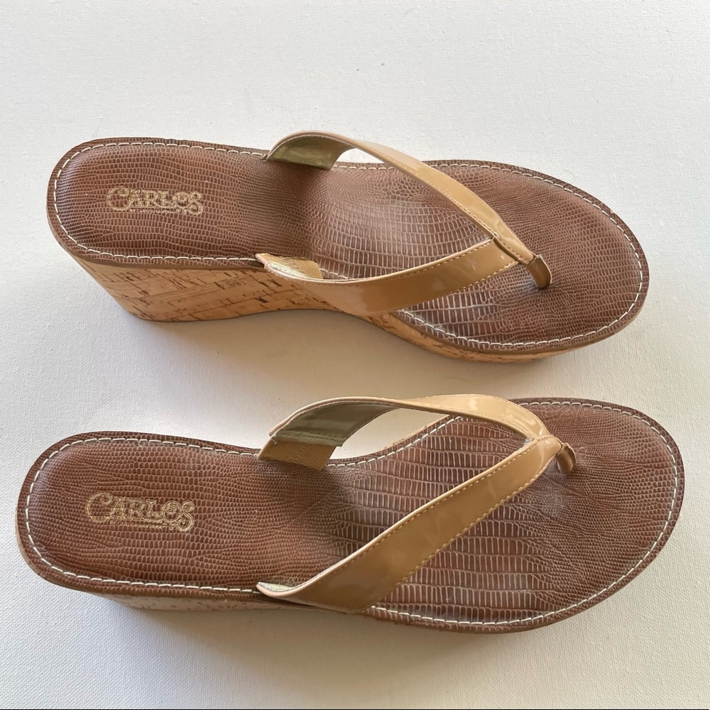 Carlos by Carlos Santana Jubilee platform wedge thong sandals